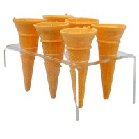 Mutishaped Clear Cone Holder Acrylic Display Ice Cream Cone Display Racks