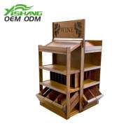 High quality cabinet wooden wine display rack