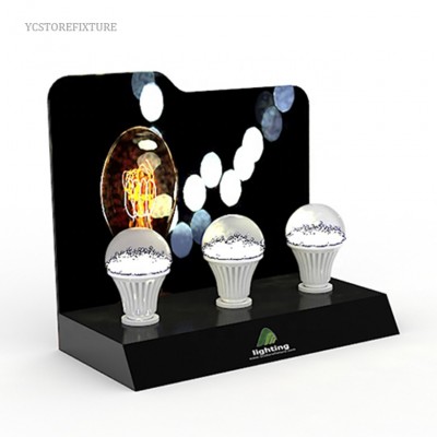 High end countertop black acrylic stand display bulb