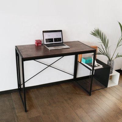 Industrial style study folding computer desk for home office