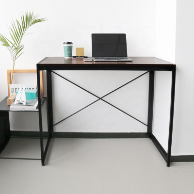 Industrial style study computer desk foldable laptop table for home office