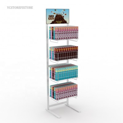 Online shopping 4-tier white metal chocolate display stand