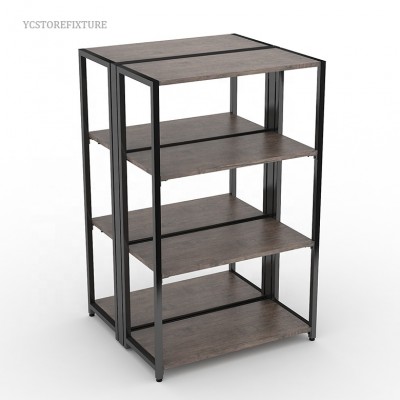 New design home use 4-tier bookshelf wood storage shelves