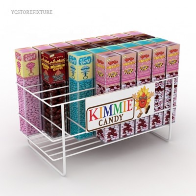 Trending products countertop white metal wire candy display racks